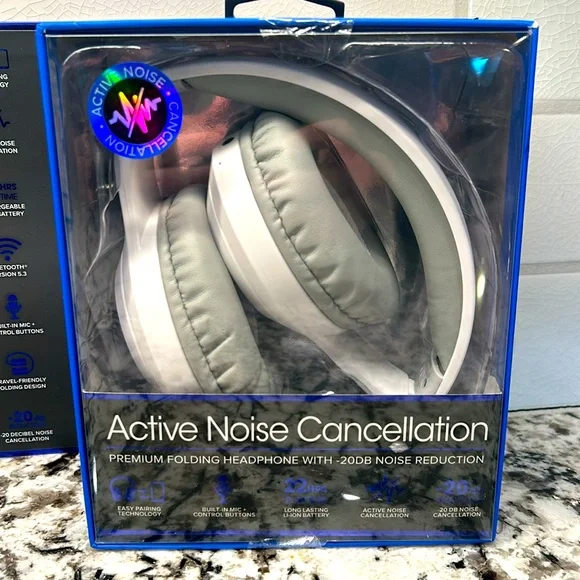 Sentry Noise Cancellation headphones and matching earbuds set - NIB